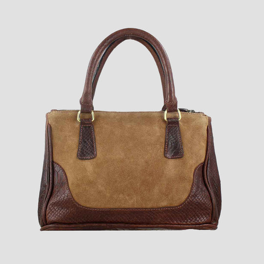 Jodie Handbag in Croc Leather with Suede