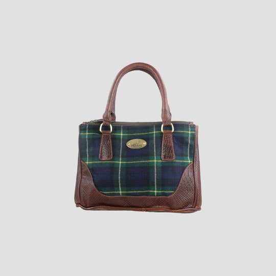 Jodie Bag in Croc Leather with Tweed