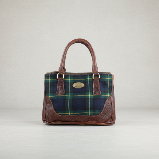 Jodie Bag in Croc Leather with Tweed