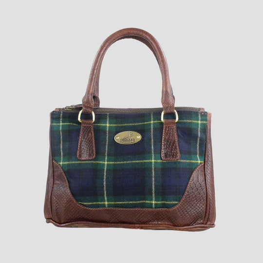 Jodie Bag in Croc Leather with Tweed