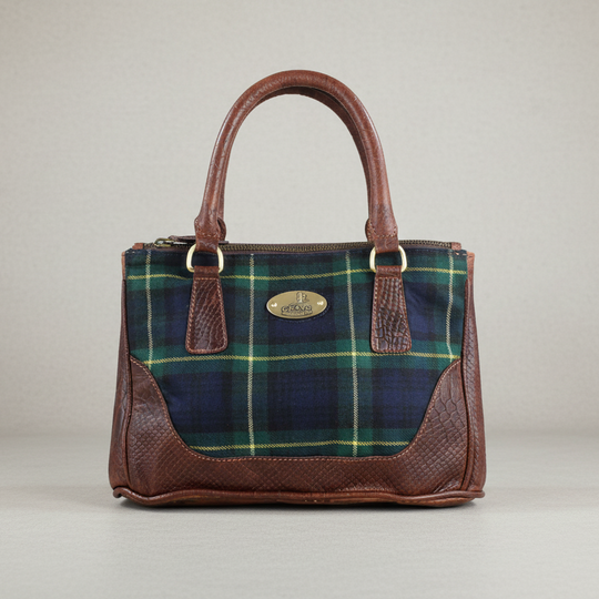Jodie Bag in Croc Leather with Tweed