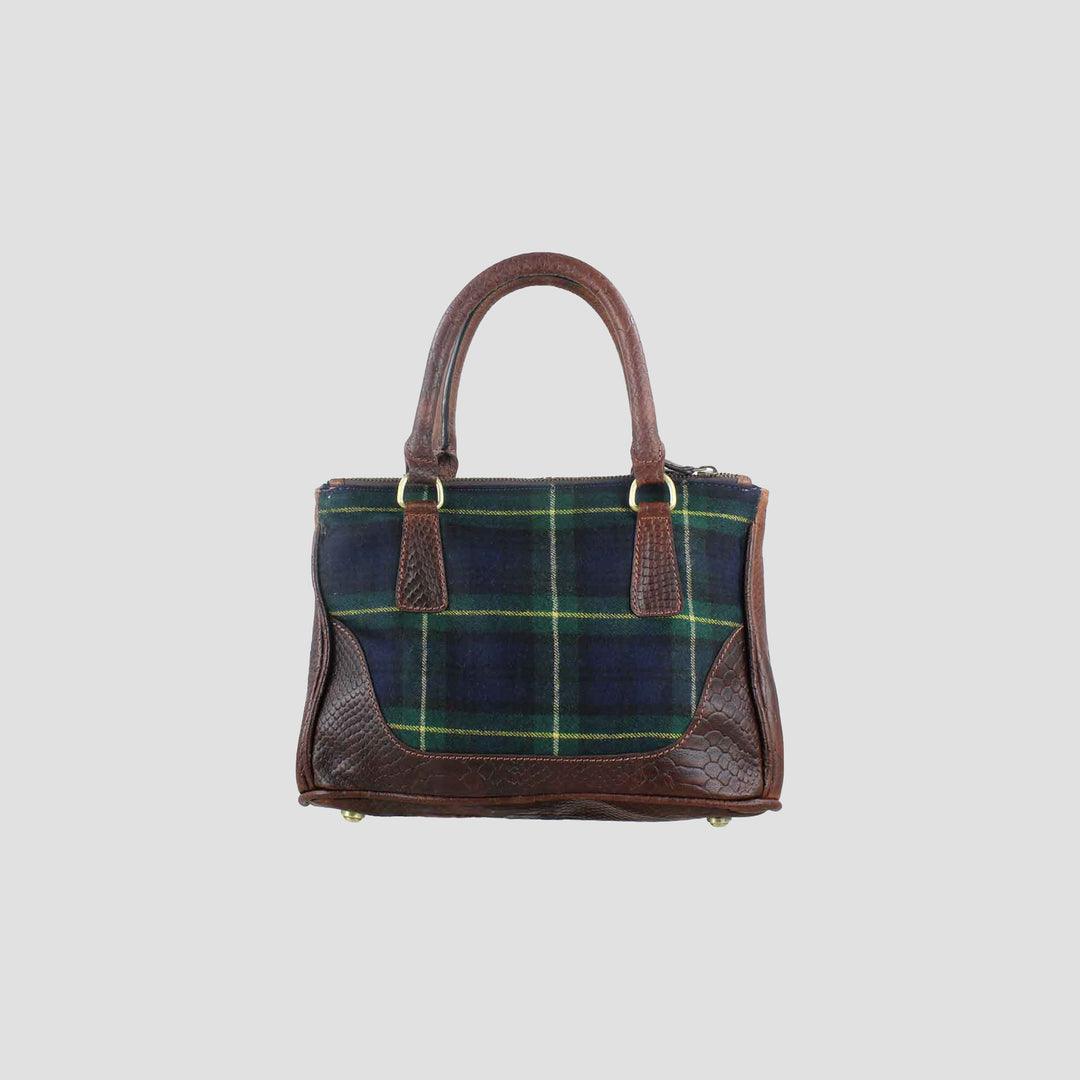 Jodie Bag in Croc Leather with Tweed