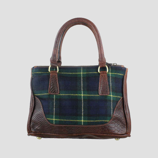 Jodie Bag in Croc Leather with Tweed