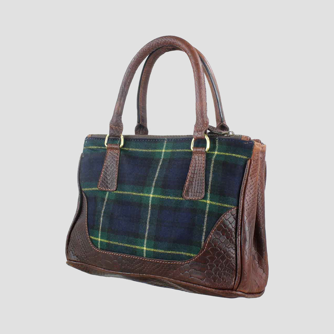 Jodie Bag in Croc Leather with Tweed