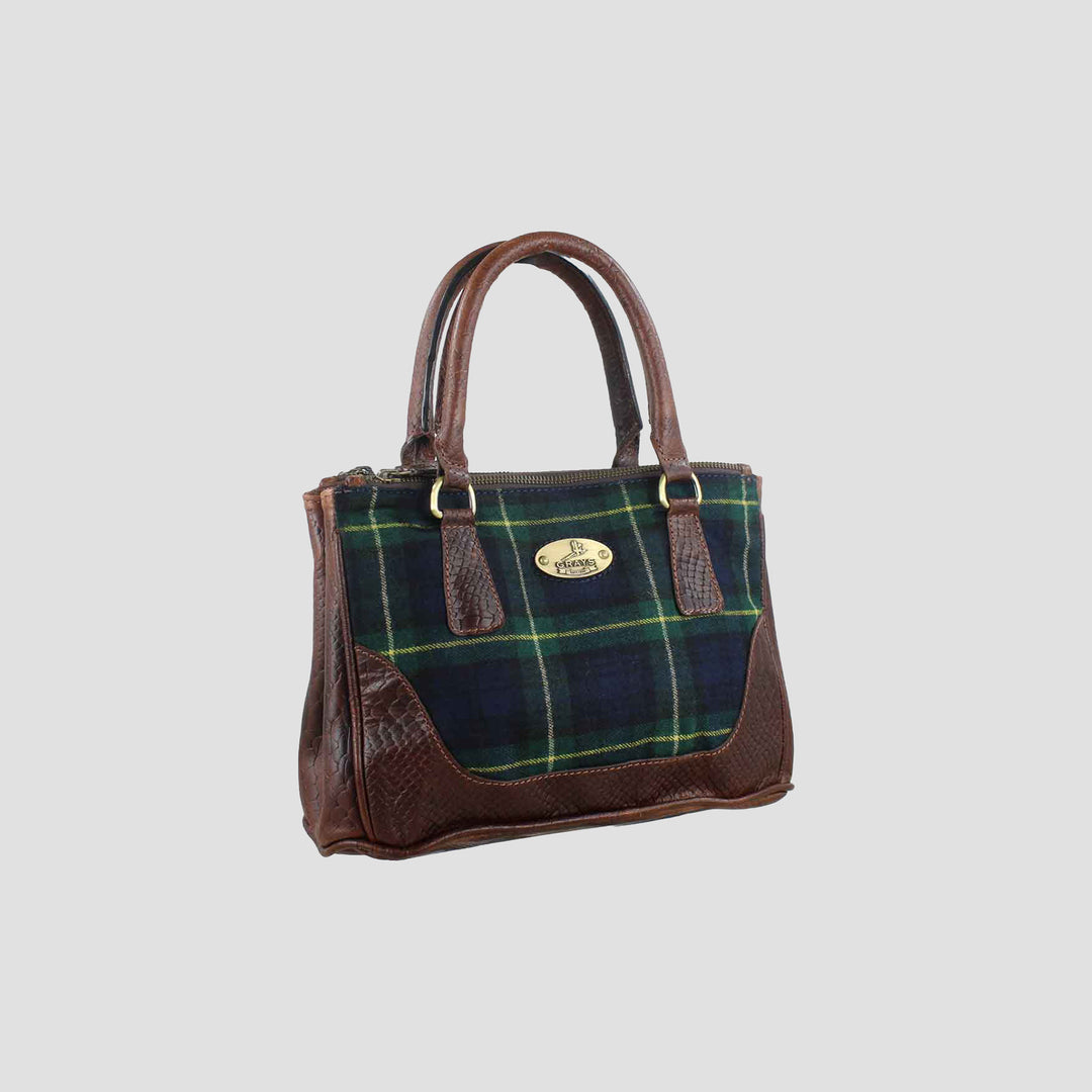 Jodie Bag in Croc Leather with Tweed