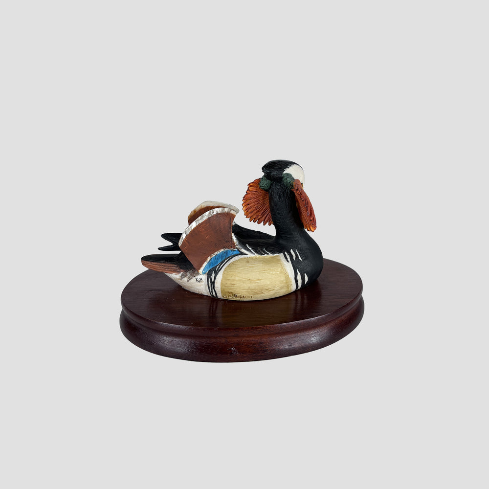 Mandarin Drake Border Fine Arts Duck (on wooden plinth)