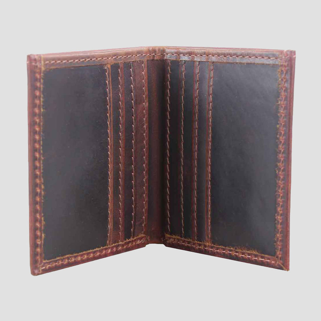 Oban Leather Folding Card Wallet Brown