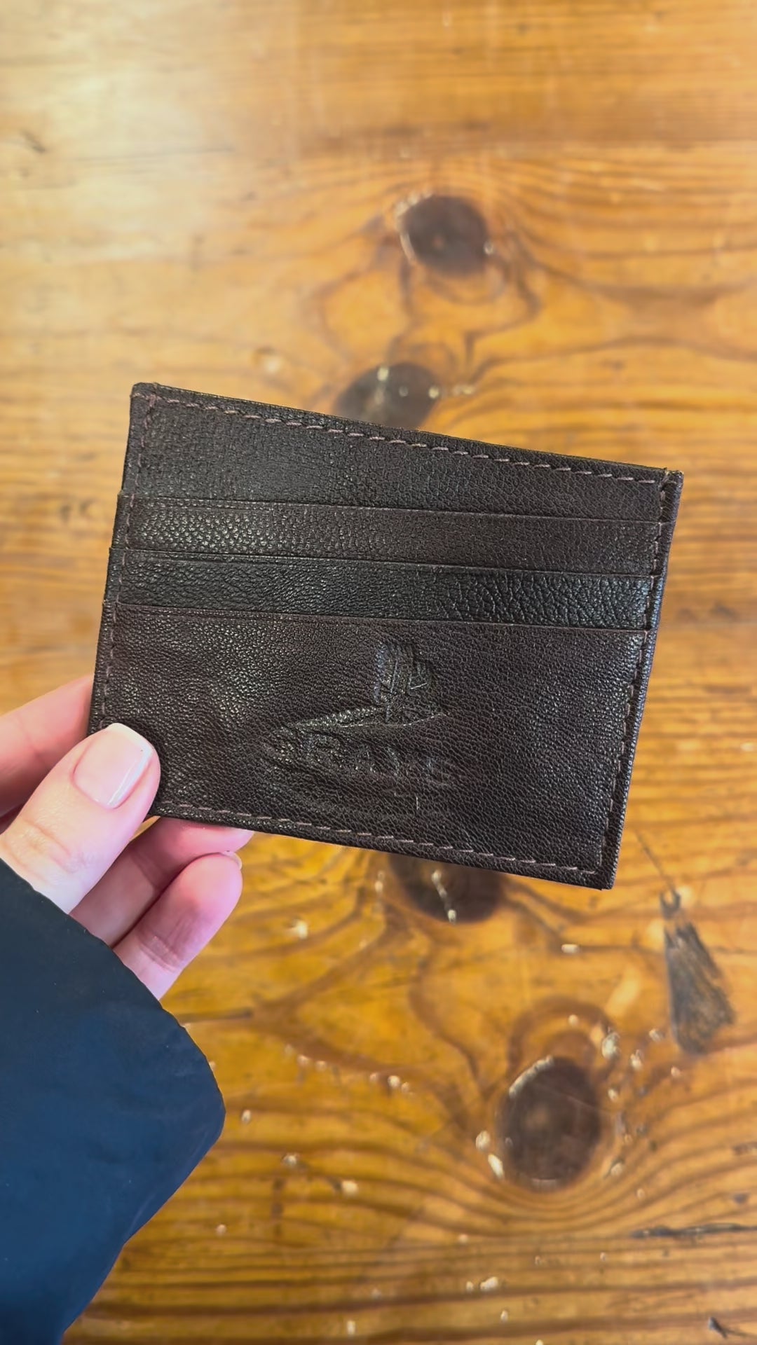 Ralph Card Slip Brown Fine Leather