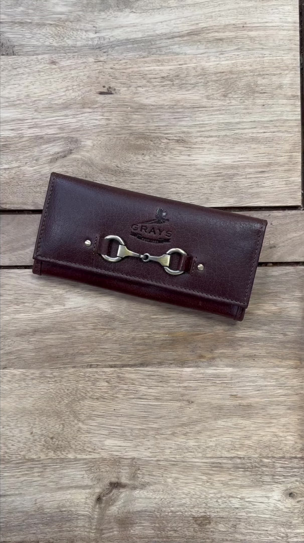 Lily Snaffle Purse Leather Brown