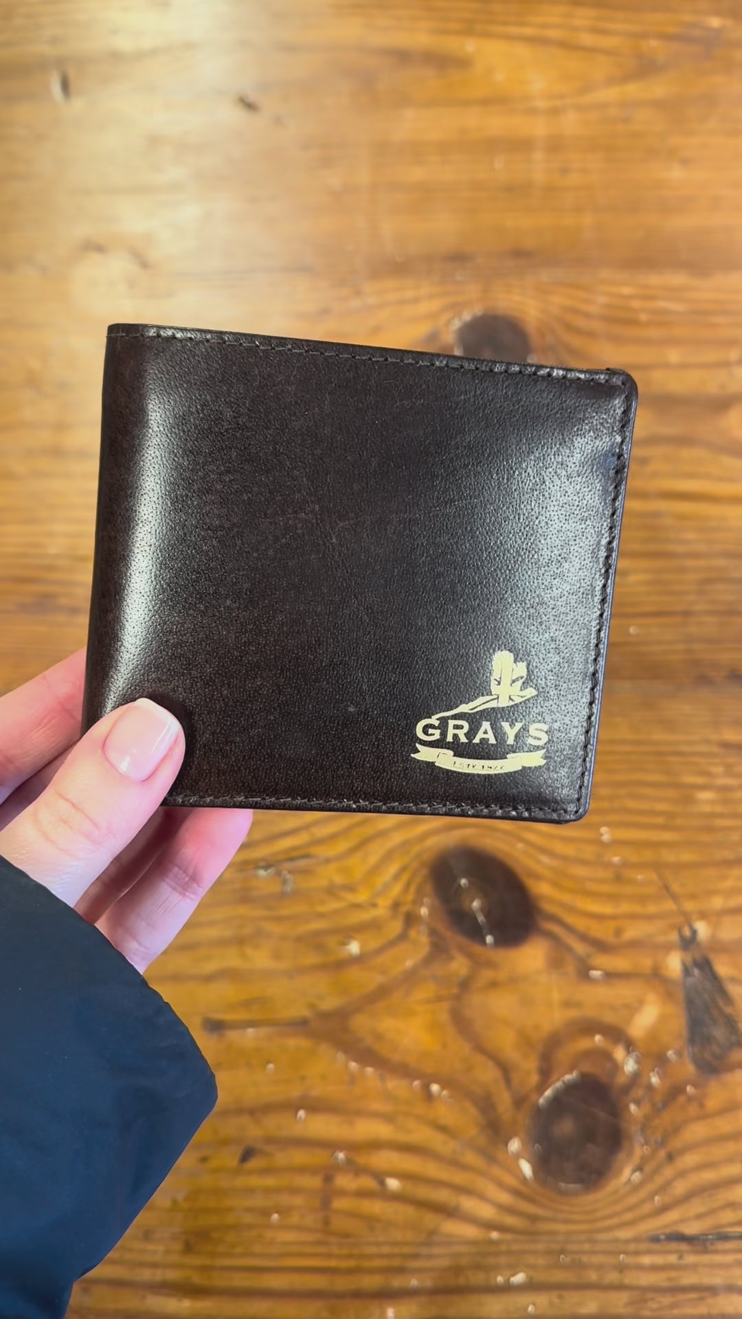 Frank Card Leather Wallet Brown