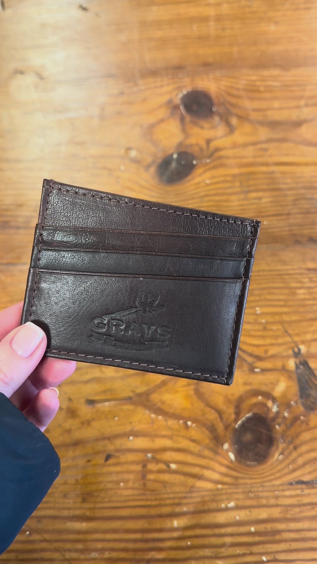 Ralph Leather Card Slip Brown