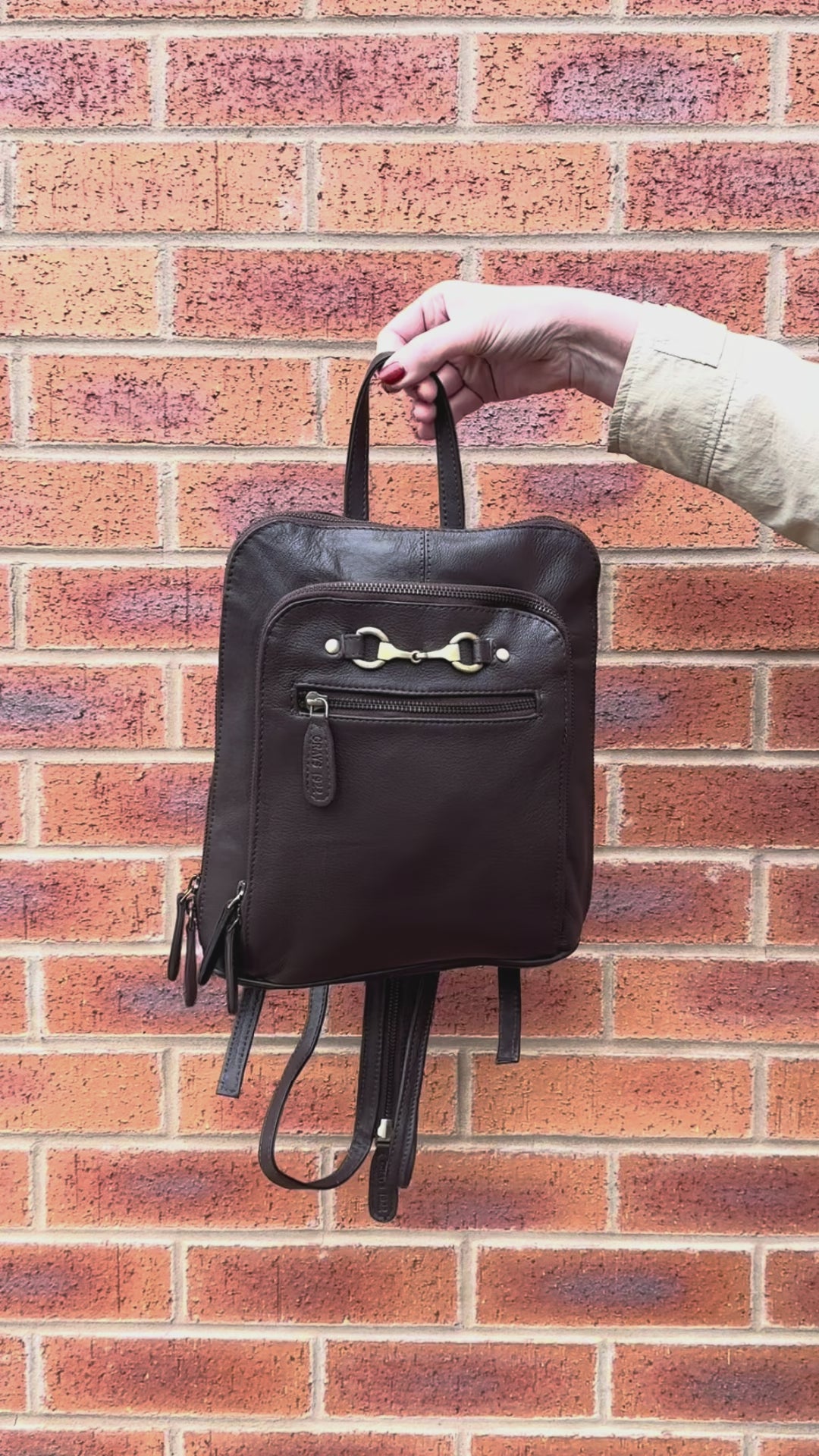 Edith Rucksack with Snaffle in Brown