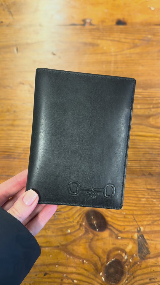 Barrington Leather Passport Holder Navy