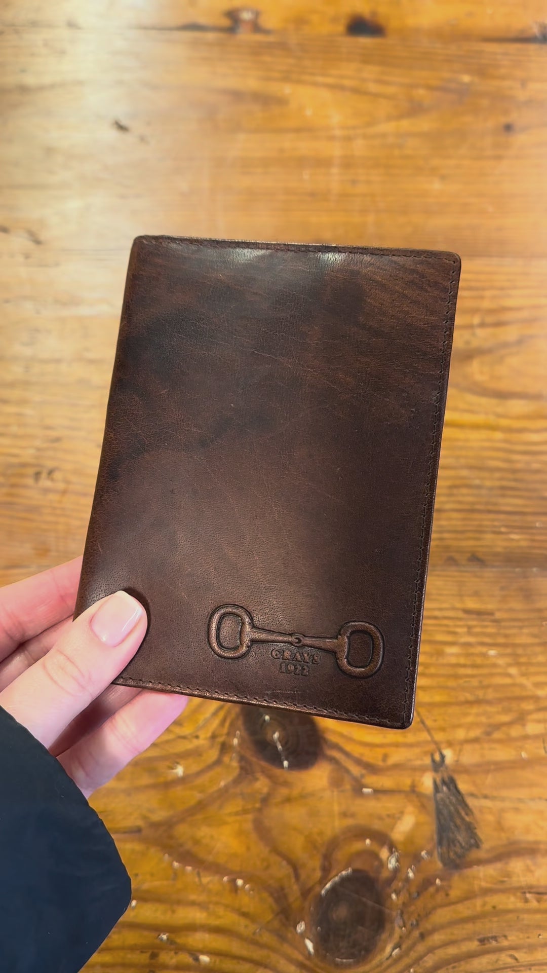 Barrington Leather Passport Holder Brown