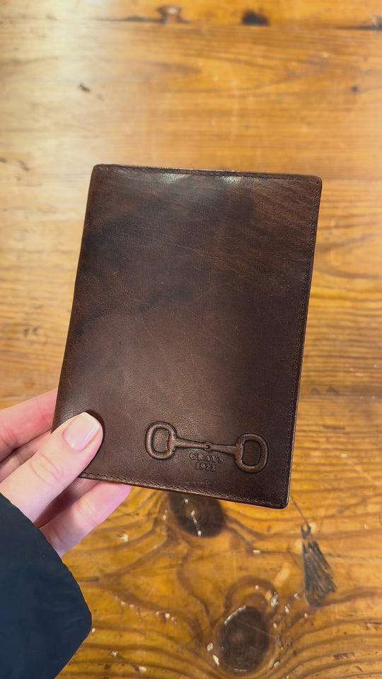 Barrington Leather Passport Holder Brown