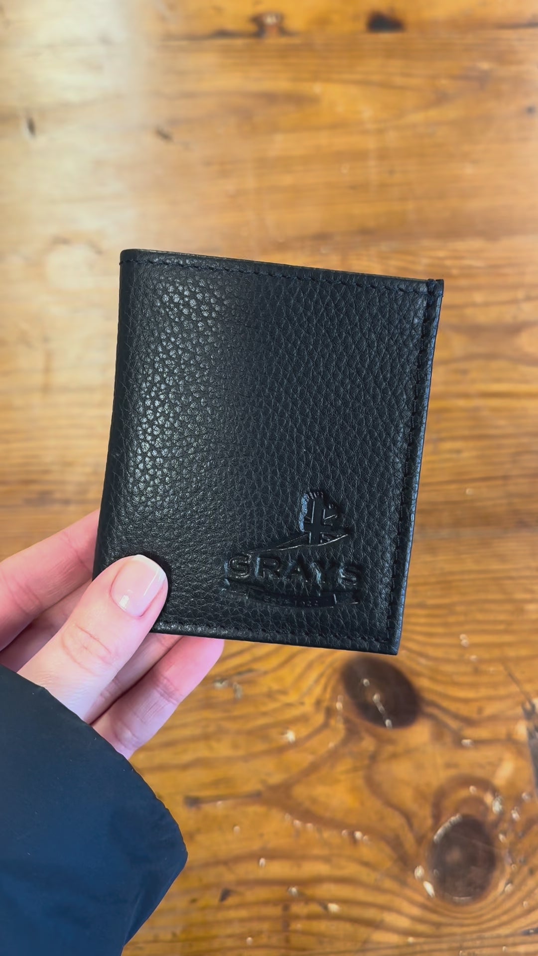 Oban Leather Folding Card Wallet Navy