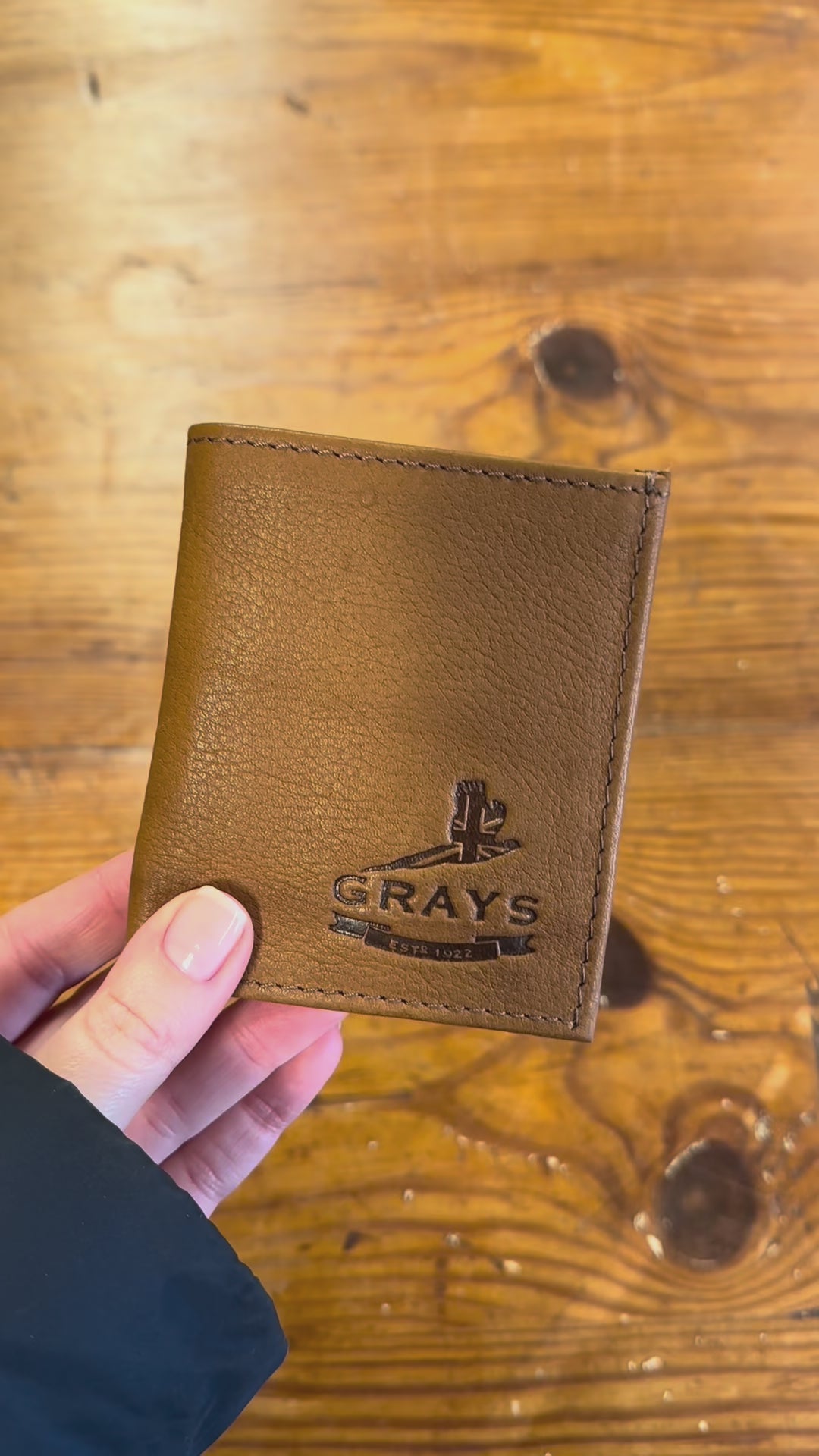 Oban Leather Folding Card Wallet Tan