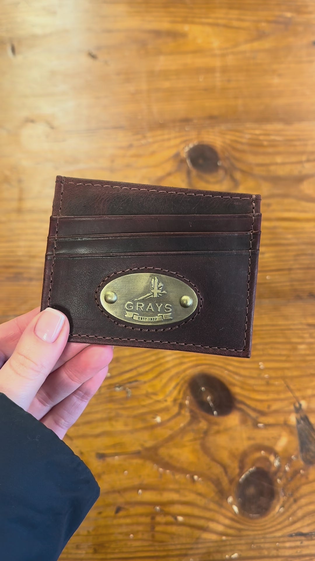 Frank Leather Card Slip Brown