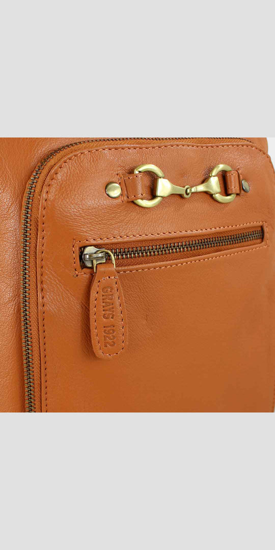 Edith Rucksack with Snaffle in Tan