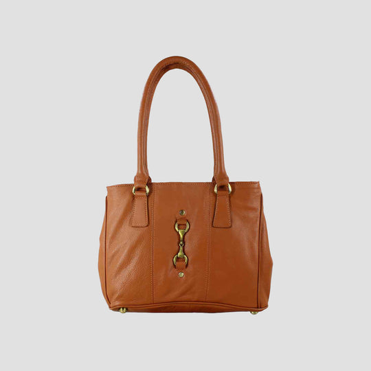 Sadie Handbag with Snaffle in Tan Leather