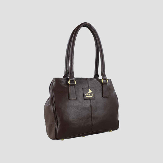 Sadie Handbag with Snaffle in Brown Leather