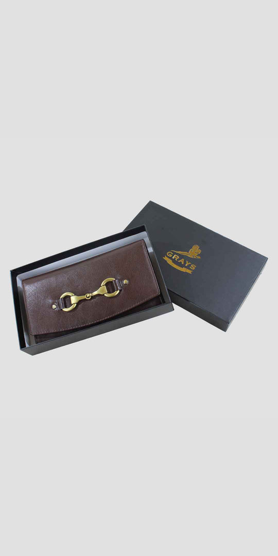 Sadie Purse with Snaffle in Brown Leather
