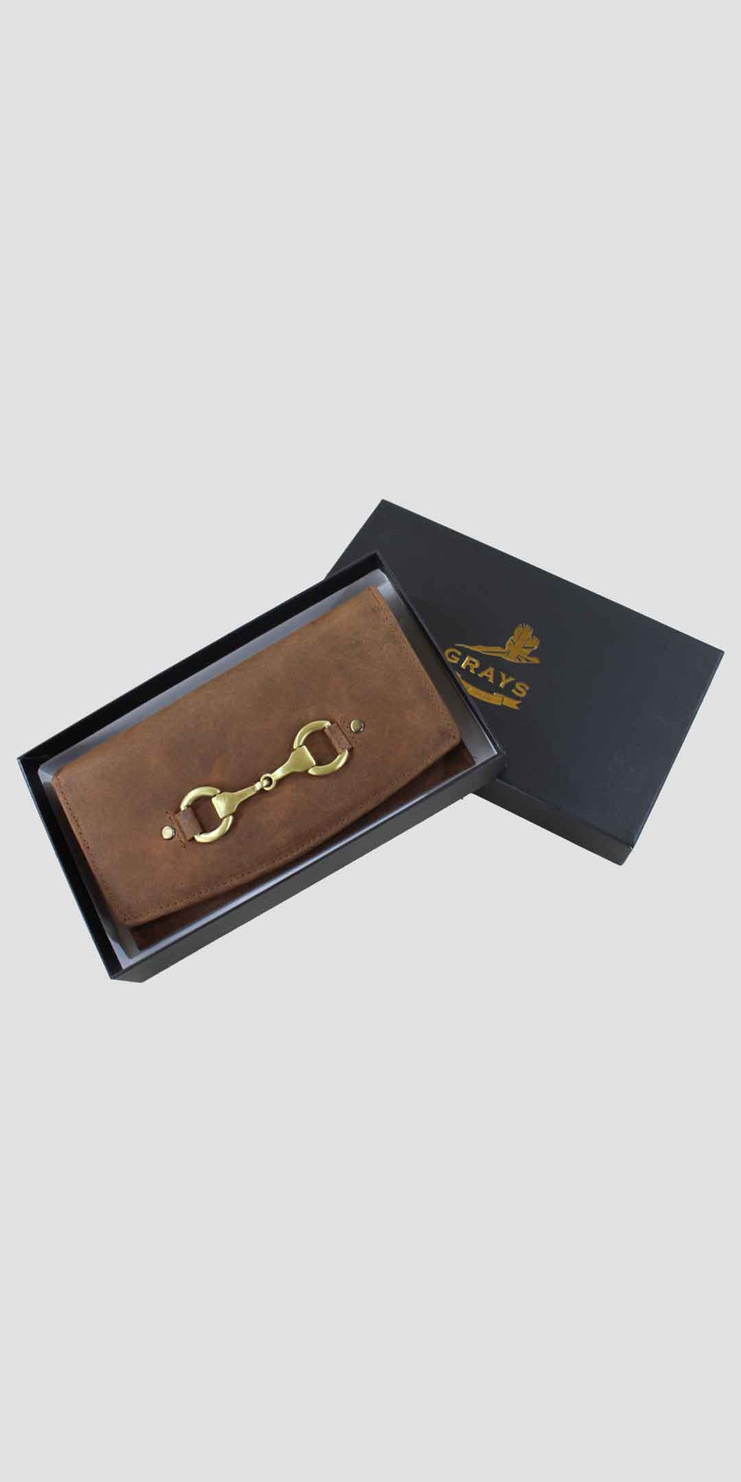 Sadie Purse with Snaffle in Hunter Leather