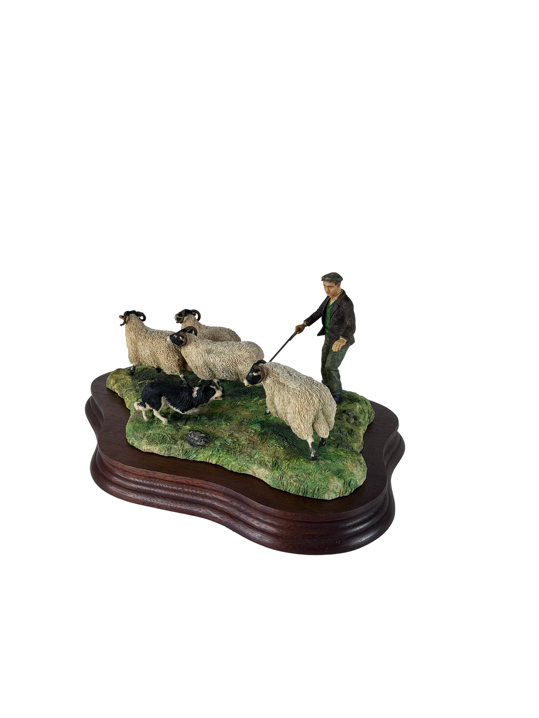 Shedding Shepherd and Sheep by  Border Fine Arts