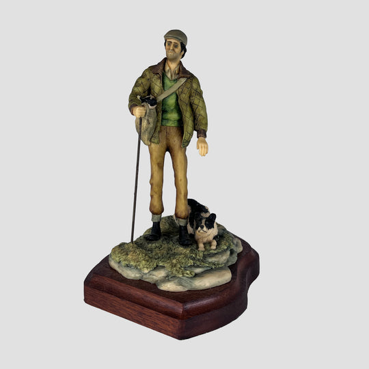 Shepherd And Collie With Lamb Border Fine Arts Farmyard