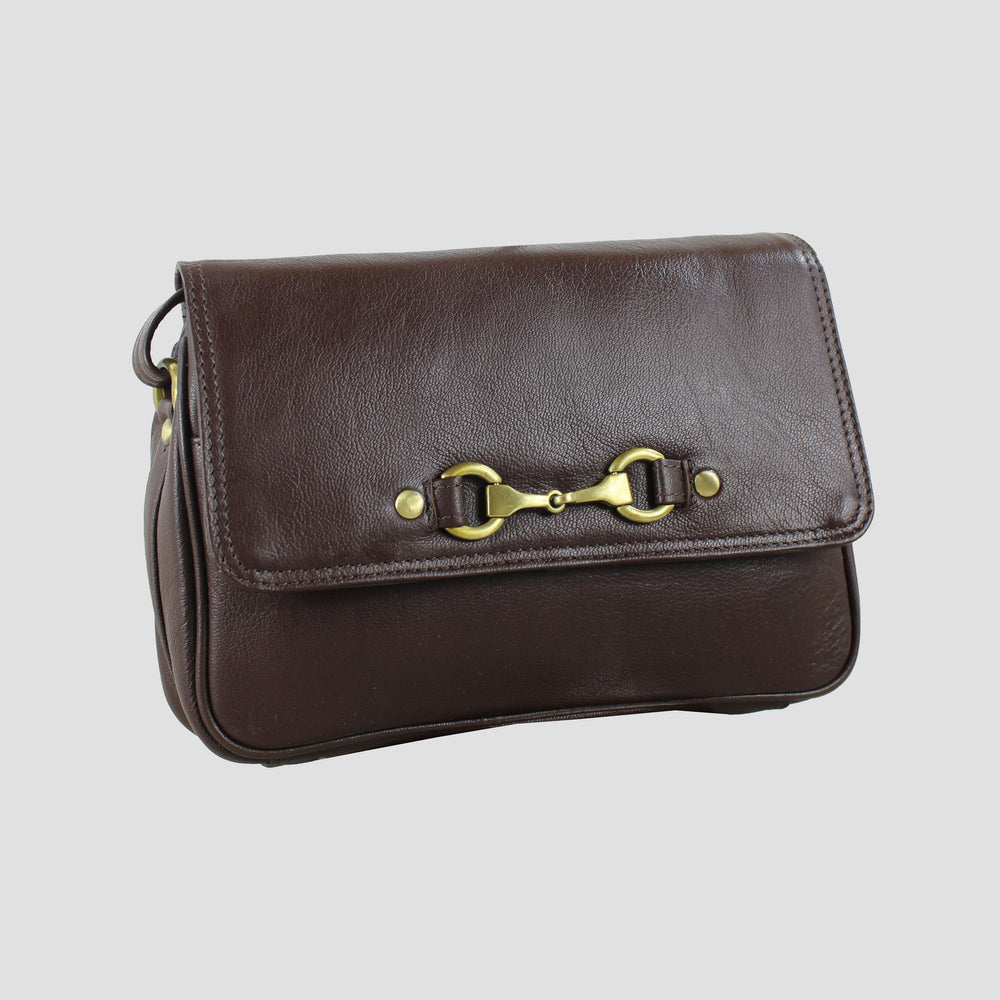 Isla Shoulder Bag with Snaffle in Brown
