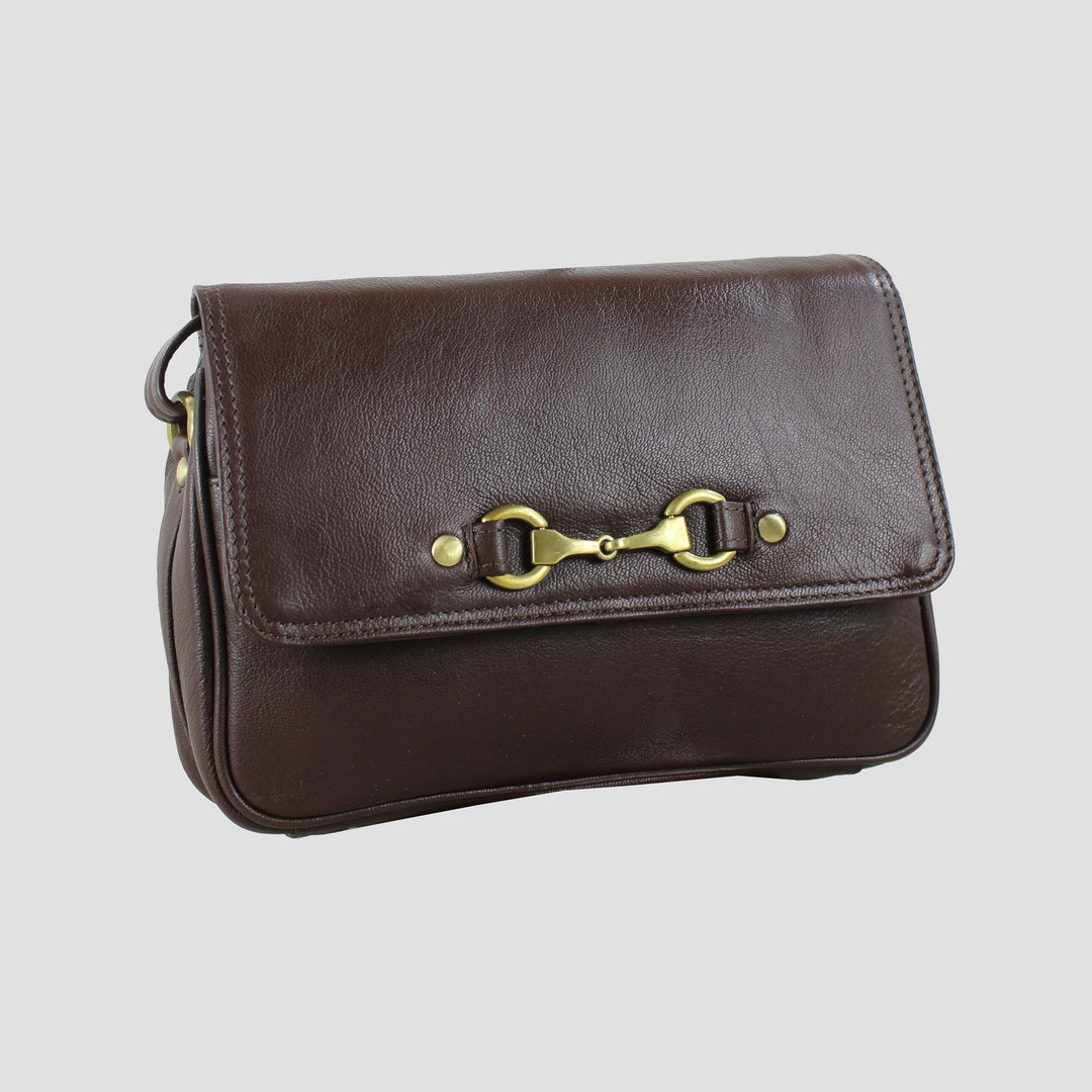 Isla Shoulder Bag with Snaffle in Brown