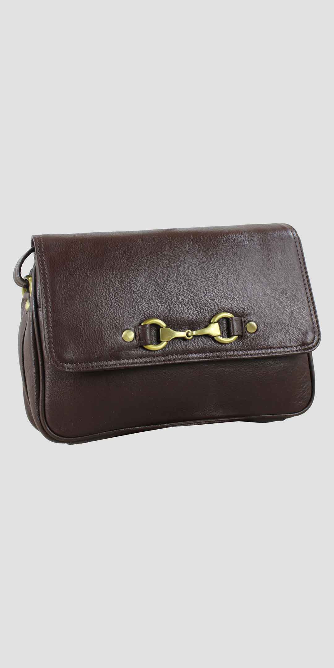 Isla Shoulder Bag with Snaffle in Brown
