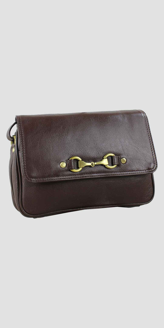 Isla Shoulder Bag with Snaffle in Brown