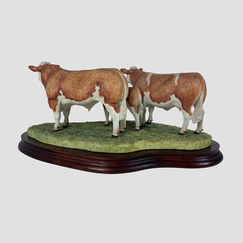 Simmental Family Border Fine Arts Cattle Model Limited Edition by Kirsty Armstrong