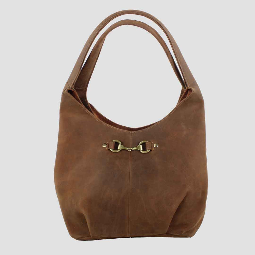 Grace Slouchy Snaffle Handbag in Hunter