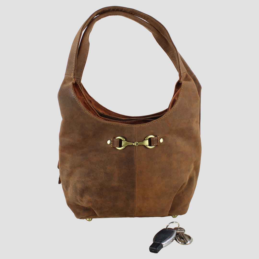 Grace Slouchy Snaffle Handbag in Hunter
