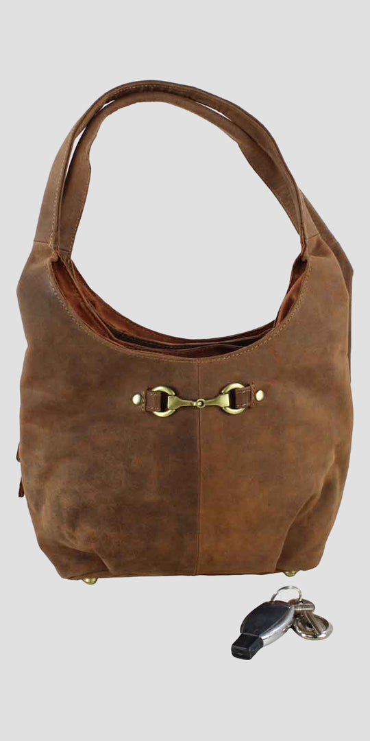 Grace Slouchy Snaffle Handbag in Hunter