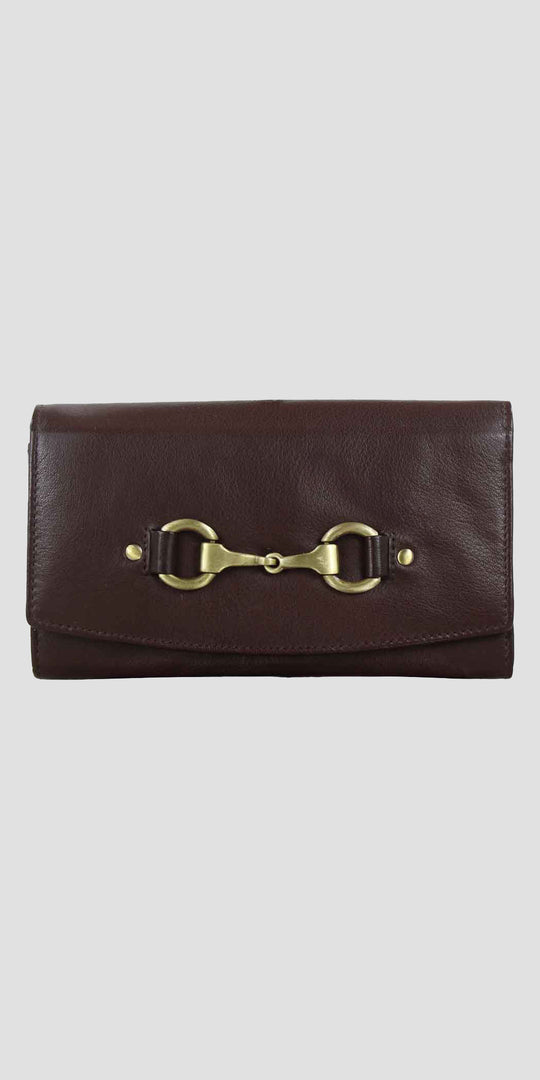 Sadie Purse with Snaffle in Brown Leather
