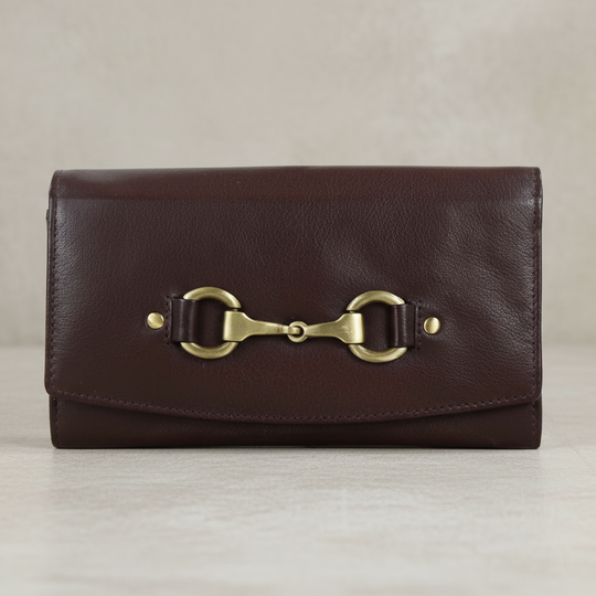 Sadie Purse with Snaffle in Brown Leather
