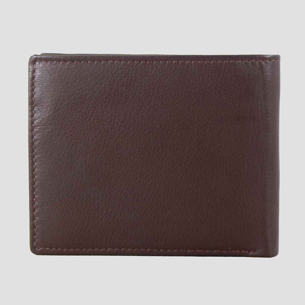 Sunny Leather Wallet With Coin Pocket Brown