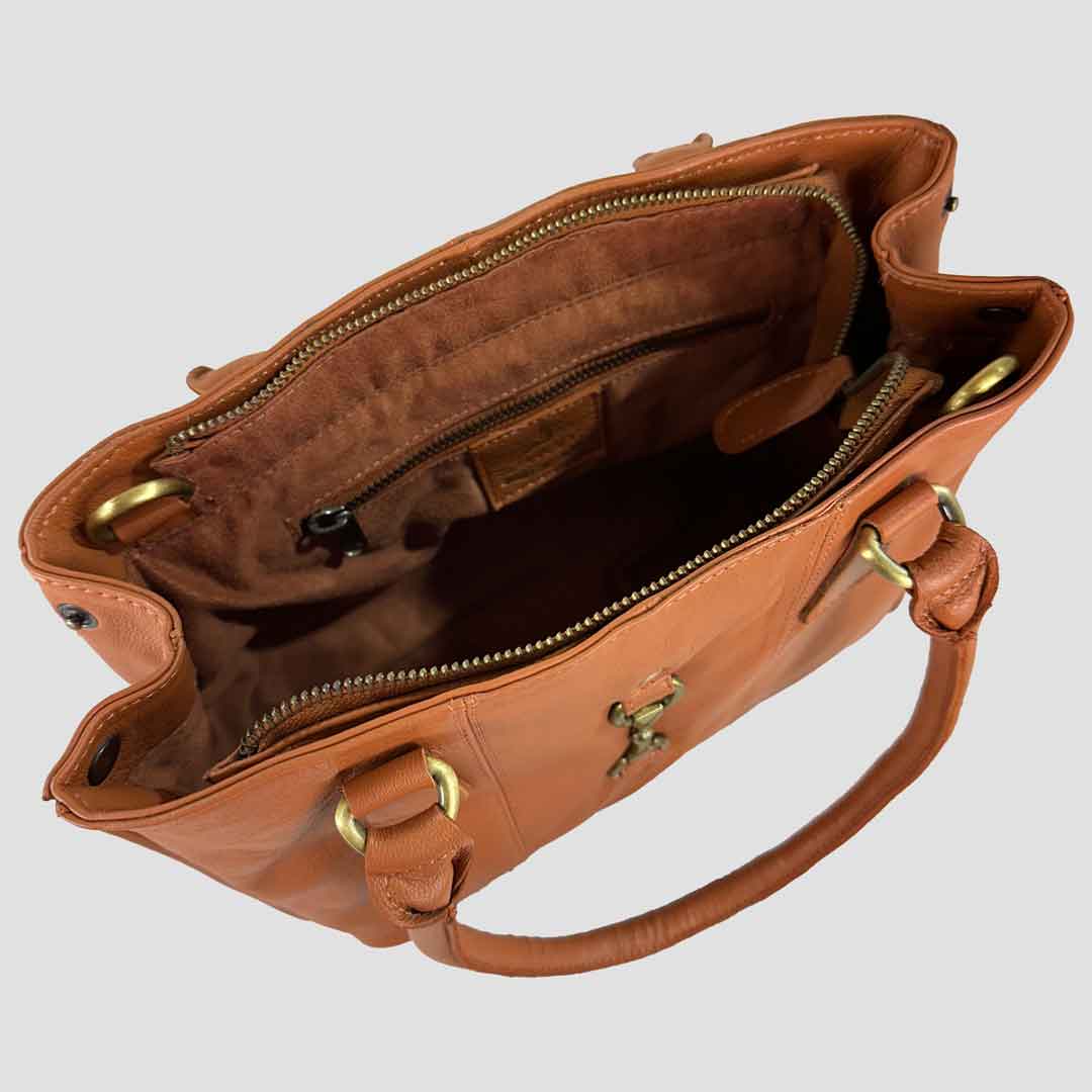 Sadie Handbag with Snaffle in Tan