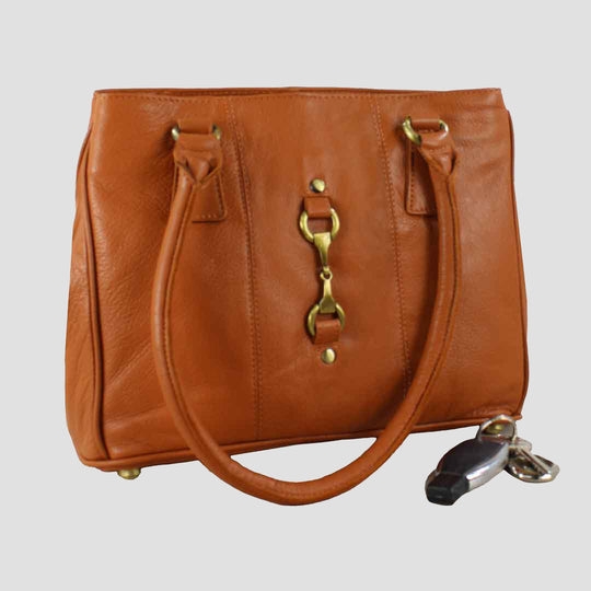 Sadie Handbag with Snaffle in Tan