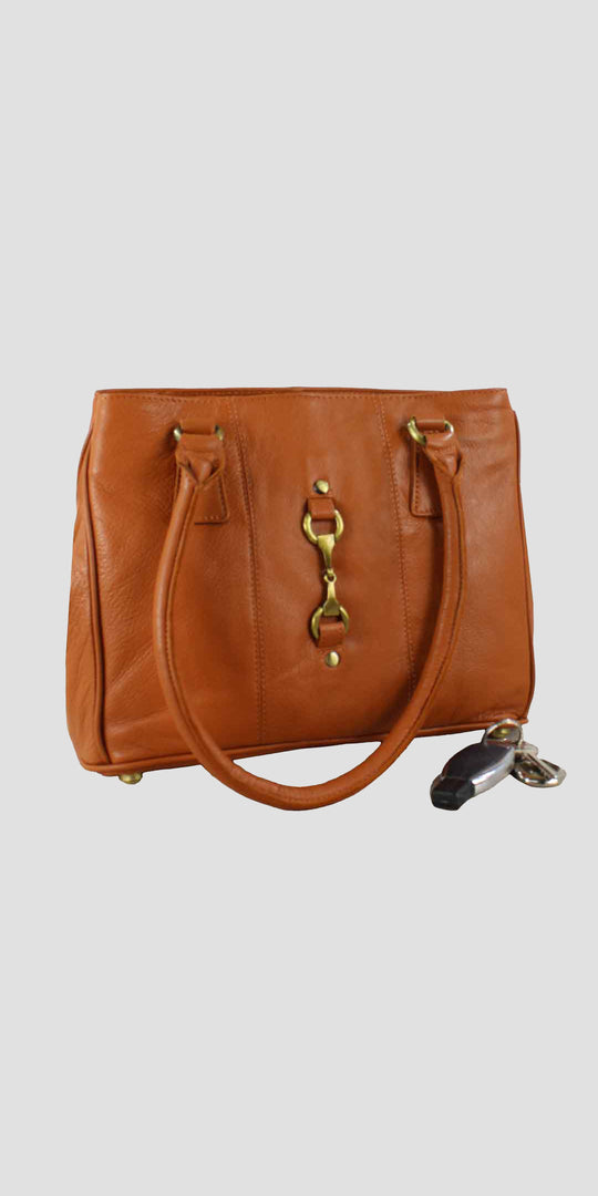 Sadie Handbag with Snaffle in Tan