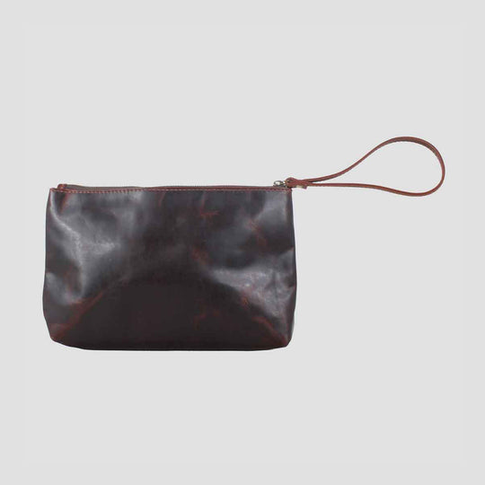Victoria Snaffle Clutch Bag in Brown