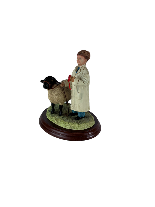 Winning Smile Boy and Suffolk Ram Border Fine Arts