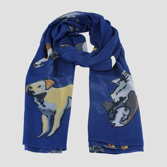 Scarf Dogs Navy