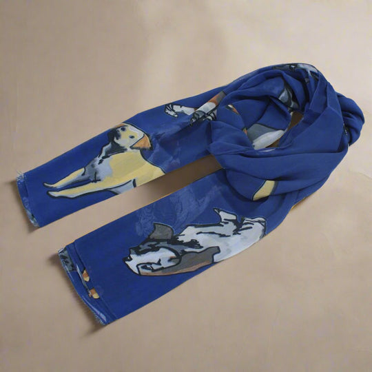 Scarf Dogs Navy