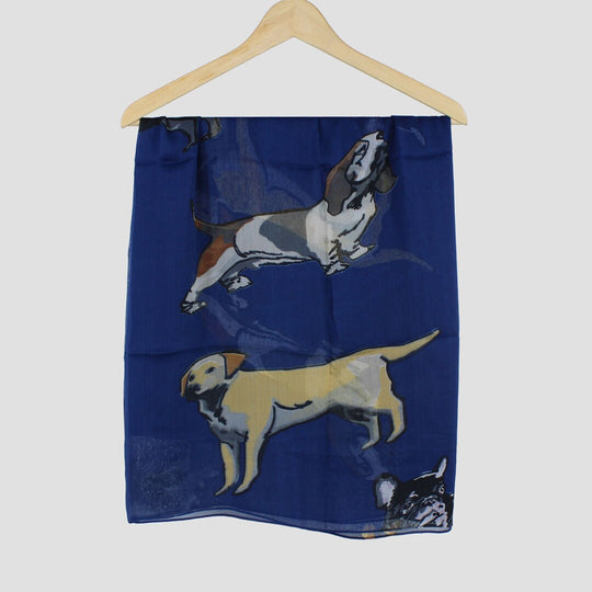 Scarf Dogs Navy