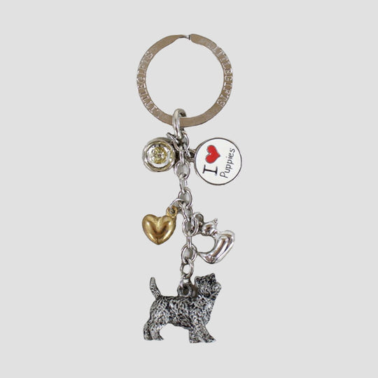 Charm Keyring Terrier Dog