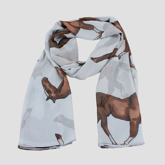 Scarf Horse Light Grey